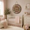 Personalized Wooden Name Sign For Nursery, Custom Name Wall Decor, Pastel Tulip Floral Wood Plaque For Girls Room, Baby Shower Gifts