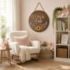 Personalized Wooden Name Sign For Nursery, Custom Name Wall Decor, Sunflower Bouquet Wood Plaque For Kid Room, Baby Shower Gifts - View 2