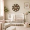 Personalized Wooden Name Sign For Nursery, Custom Name Wall Decor, White Daisy Floral Wood Plaque For Girls Room, Baby Shower Gifts