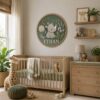 Personalized Wooden Name Sign For Nursery, Custom Rhino Wooden Wall Sign For Kids Room Decor, Baby Shower Gifts - View 1
