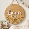 Personalized Wooden Name Sign For Nursery, Newborn Keepsake, Rustic Floral Nursery Decor, Custom Name Plaque For Kids Room Wall Art, Baby Shower Gifts - Style 2