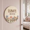 Personalized Wooden Name Sign For Nursery, Newborn Keepsake, Rustic Floral Nursery Decor, Custom Name Plaque For Kids Room Wall Art, Baby Shower Gifts - Style 6