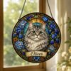 Custom Cat Memorial Suncatcher Gift, Custom Pet Portrait, Cat Stained Glass, Cat Lover Gift, Pet Loss Sympathy Gift, Pet Remembrance Gift - Style 4