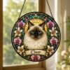 Custom Cat Memorial Suncatcher Gift, Custom Pet Portrait, Cat Stained Glass, Cat Lover Gift, Pet Loss Sympathy Gift, Pet Remembrance Gift - Style 7