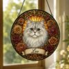 Custom Cat Memorial Suncatcher Gift, Custom Pet Portrait, Cat Stained Glass, Cat Lover Gift, Pet Loss Sympathy Gift, Pet Remembrance Gift - Style 8