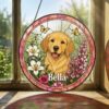 Custom Dog Portrait Art Suncatcher,Custom Pet Portrait,Stained Glass Dog Memorial,Custom Dog Portrait From Photo,Indoor Decor - Style 1
