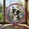 Custom Dog Portrait Art Suncatcher,Custom Pet Portrait,Stained Glass Dog Memorial,Custom Dog Portrait From Photo,Indoor Decor - Style 10