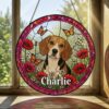 Custom Dog Portrait Art Suncatcher,Custom Pet Portrait,Stained Glass Dog Memorial,Custom Dog Portrait From Photo,Indoor Decor - Style 4