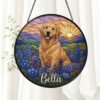 Custom Dog Suncatcher Stained Glass, Custom Pet Photo Suncatcher, Custom Pet Memorial Keepsake, Dog Loss Gift, Pet Portrait From Photo - Style 1