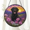 Custom Dog Suncatcher Stained Glass, Custom Pet Photo Suncatcher, Custom Pet Memorial Keepsake, Dog Loss Gift, Pet Portrait From Photo - Style 2