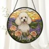 Custom Dog Suncatcher Stained Glass, Custom Pet Photo Suncatcher, Custom Pet Memorial Keepsake, Dog Loss Gift, Pet Portrait From Photo - Style 8