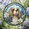 Custom Pet Memorial Suncatcher, Personalized Dog Window Decor, Stained Glass Style Pet Remembrance Gift - Style 10