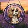Custom Pet Memorial Suncatcher, Personalized Dog Window Decor, Stained Glass Style Pet Remembrance Gift - Style 2