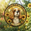 Custom Pet Memorial Suncatcher, Personalized Dog Window Decor, Stained Glass Style Pet Remembrance Gift - Style 3