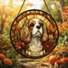 Custom Pet Memorial Suncatcher, Personalized Dog Window Decor, Stained Glass Style Pet Remembrance Gift - Style 5