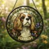 Custom Pet Memorial Suncatcher, Personalized Dog Window Decor, Stained Glass Style Pet Remembrance Gift - Style 9