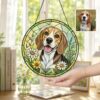 Custom Pet Portrait Glass Suncatcher, Dog Cat Glass Art, Pet Window Hangings, Pet Portrait From Photo, Pet Memorial Gift, Pet Lover Gift - Style 10