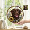 Custom Pet Portrait Glass Suncatcher, Dog Cat Glass Art, Pet Window Hangings, Pet Portrait From Photo, Pet Memorial Gift, Pet Lover Gift - Style 5
