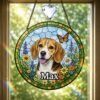 Custom Pet Portrait Stained Glass Suncatcher, Dog Memorial Ornament, Custom Dog Portrait From Photo, Pet Memorial Gift, Window Hangings - Style 4