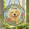 Custom Pet Portrait Stained Glass Suncatcher, Dog Suncatcher Memorial, Dog Portrait Art Suncatcher, Personalized Pet Portrait - Style 3