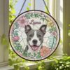 Custom Pet Portrait Stained Glass Suncatcher, Dog Suncatcher Memorial, Dog Portrait Art Suncatcher, Personalized Pet Portrait - Style 5