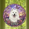 Custom Pet Portrait Stained Glass Suncatcher, Stained Glass Dog Memorial, Custom Dog Portrait From Photo, Sympathy Gifts, Stained Glass Dog - Style 6