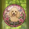 Custom Pet Portrait Stained Glass Suncatcher, Stained Glass Dog Memorial, Custom Dog Portrait From Photo, Sympathy Gifts, Stained Glass Dog - Style 8