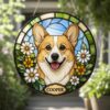 Custom Pet Portrait Suncatcher, Stained Glass Dog Memorial, Custom Dog Memorial, Dog Loss Keepsake, Pet Loss Gift - Style 3