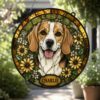 Custom Pet Portrait Suncatcher, Stained Glass Dog Memorial, Custom Dog Memorial, Dog Loss Keepsake, Pet Loss Gift - Style 5