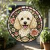 Custom Pet Portrait Suncatcher, Stained Glass Dog Memorial, Custom Dog Memorial, Dog Loss Keepsake, Pet Loss Gift - Style 6