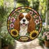 Custom Pet Portrait Suncatcher, Stained Glass Dog Memorial, Custom Dog Memorial, Dog Loss Keepsake, Pet Loss Gift - Style 9