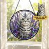 Custom Pet Stained Glass Suncatcher, Pet Memorial Gift, Personalized Dog Cat Memorial Window Decor, Dog Cat Loss Sympathy Gift, Pet Tribute Hanging Ornament - Style 6