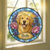 Personalized Dog Portrait Stained Glass, Custom Pet Photo Suncatcher, Pet Memorial Gift, Dog Keepsake, Pet Loss Gift, Dog Memorial Gift - Style 1