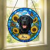 Personalized Dog Portrait Stained Glass, Custom Pet Photo Suncatcher, Pet Memorial Gift, Dog Keepsake, Pet Loss Gift, Dog Memorial Gift - Style 2