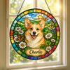 Personalized Dog Portrait Stained Glass, Custom Pet Photo Suncatcher, Pet Memorial Gift, Dog Keepsake, Pet Loss Gift, Dog Memorial Gift - Style 4