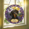Personalized Dog Portrait Stained Glass, Custom Pet Photo Suncatcher, Pet Memorial Gift, Dog Keepsake, Pet Loss Gift, Dog Memorial Gift - Style 9