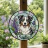 Personalized Dog Suncatcher, Custom Pet Portrait From Photo, Stained Glass Window Decor - Style 10