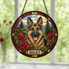 Personalized Pet Memorial Stained Glass Suncatcher, Custom Pet Photo Gift, Dog Cat Remembrance Keepsake, Rainbow Bridge Window Decor - Style 5