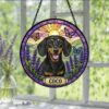 Personalized Pet Memorial Stained Glass Suncatcher, Custom Pet Photo Gift, Dog Cat Remembrance Keepsake, Rainbow Bridge Window Decor - Style 9
