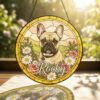 Personalized Stained Glass Pet Portrait Suncatcher, Custom Dog Memorial, Dog Loss Keepsake, Pet Loss Gift - Style 5