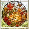 Sleeping Cat Stained Glass Suncatcher, Orange Tabby Window Hanging, Cat Lover Decor, Pet Memorial Gift, Gift For Mom - Style 6