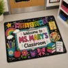 Custom Classroom Welcome Mat Colorful Teacher Rug Back To School Gift, Teacher Appreciation Gift - Style 5