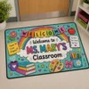 Custom Classroom Welcome Mat Colorful Teacher Rug Back To School Gift, Teacher Appreciation Gift - Style 6