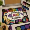Custom Classroom Welcome Mat Colorful Teacher Rug Back To School Gift, Teacher Appreciation Gift - Style 8