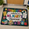 Custom Classroom Welcome Mat Colorful Teacher Rug Back To School Gift, Teacher Appreciation Gift - Style 9