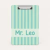 Custom Name Teacher Clipboard, Personalized Teacher Appreciation Gifts, Stripe Teacher Acrylic Paper Clipboard, End Of School Teacher Gifts - Style 10