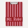 Custom Name Teacher Clipboard, Personalized Teacher Appreciation Gifts, Stripe Teacher Acrylic Paper Clipboard, End Of School Teacher Gifts - Style 2
