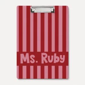 Custom Name Teacher Clipboard, Personalized Teacher Appreciation Gifts, Stripe Teacher Acrylic Paper Clipboard, End Of School Teacher Gifts - Style 2