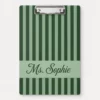 Custom Name Teacher Clipboard, Personalized Teacher Appreciation Gifts, Stripe Teacher Acrylic Paper Clipboard, End Of School Teacher Gifts - Style 6
