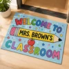 Custom Teacher Doormat Personalized Classroom Welcome Mat, Pencil School Entry Rug, Teacher Appreciation Gift - Style 10